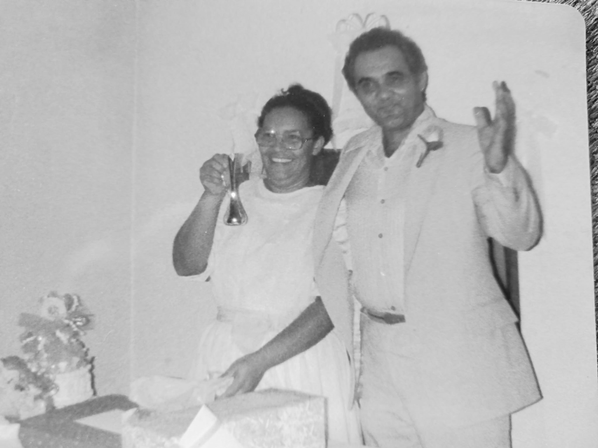 Maria and Moises celebrating together